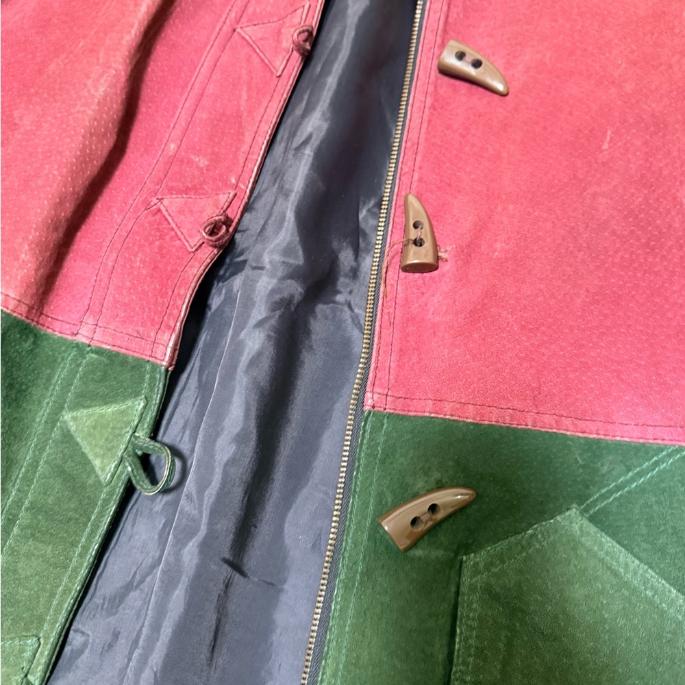 Ganni Colorblock Jacket in Green, Purple, and Tan - Picture 5 of 10